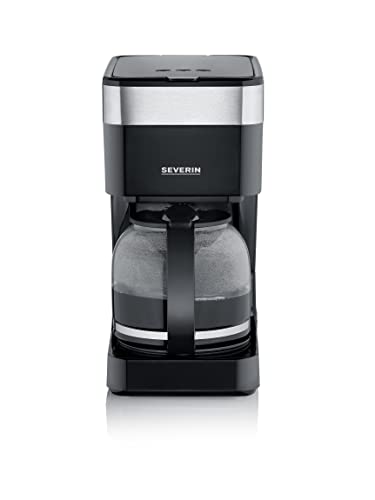SEVERIN filter coffee machine, coffee machine with glass jug and removable filter insert, for up to 10 cups, with hotplate, 900 W, black, KA 9263 on sale